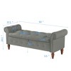 NicBex 63 Inch Storage Ottoman,Entryway Bench with Wood Legs for Bedroom and Living Room - 3 of 4