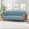 GDFStudio Aidan Mid Century Modern 72.25" Tufted Upholstered 3 Seater Sofa - 2 of 4