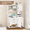 Whizmax Cat Litter Box Furniture,Hidden Cat Box Enclosure with Shelf Storage,Cat Litter Box Enclosure, Indoor Cat House Furniture - 4 of 4