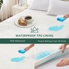Aoibox Queen Size Waterproof Mattress Protector Bamboo Rayon Cooling 3D Air Fabric Deep Pocket Breathable Pad Cover - 2 of 4