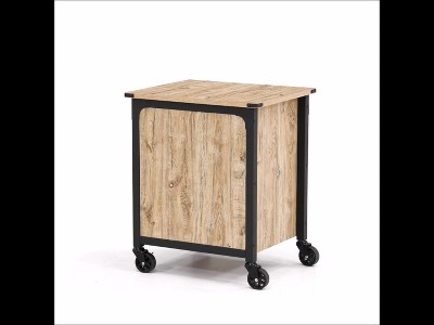 Steel River Milled Mesquite 2-Drawer Mobile File Cabinet with Metal Accents