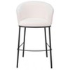 Zuo Modern Essen Barstool 36.6"H, Ivory Upholstered Teddy Fabric with Black Steel Frame - 4 of 4