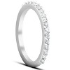 Pompeii3 1/4Ct Diamond Ring Matching Stackable Engagement Band 14k White Gold - 3 of 4