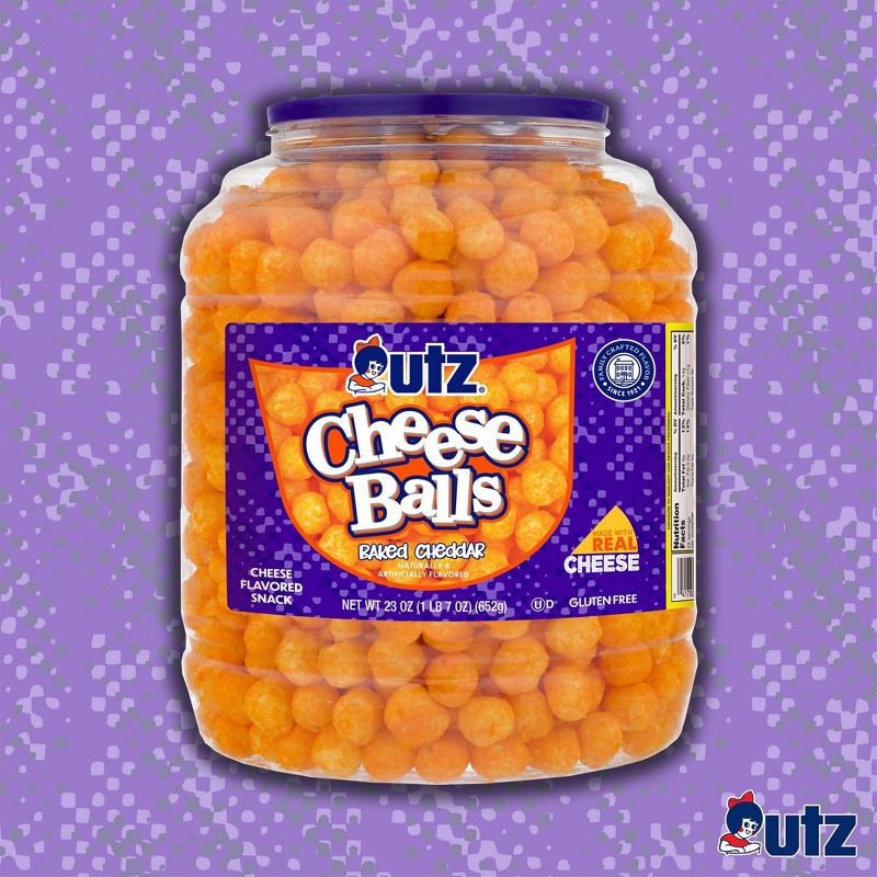 Utz Cheese Balls Barrel - 23oz, 4 of 7