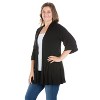 24seven Comfort Apparel Women's Plus Open Front Cardigan - 2 of 4