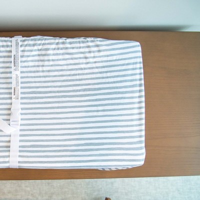 Blue Striped and Splash Waterproof Cotton Changing Pad Cover
