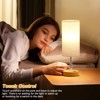 Itopfox Touch Bedside Table Lamp with USB - 3 Way Dimmable Wood Lamp for Bedroom Nightstand, Desk Lamp with Charging Station for Dorm, Living Room - 2 of 4