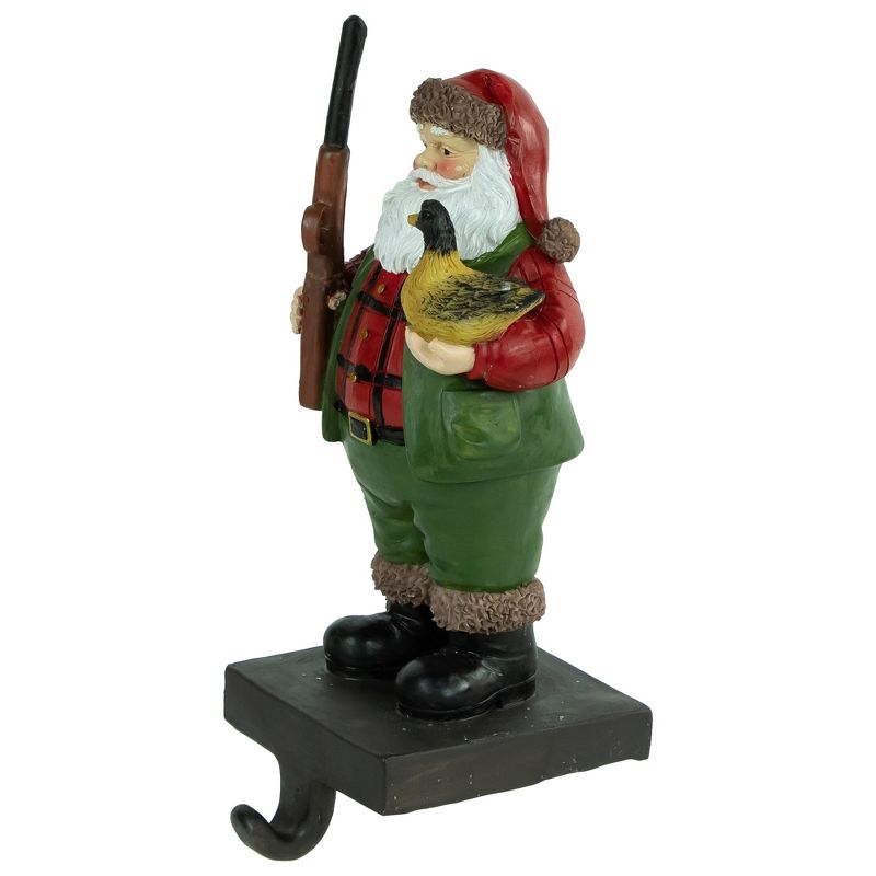 Northlight 8.5" Hunter Santa with Duck Christmas Stocking Holder, 3 of 5