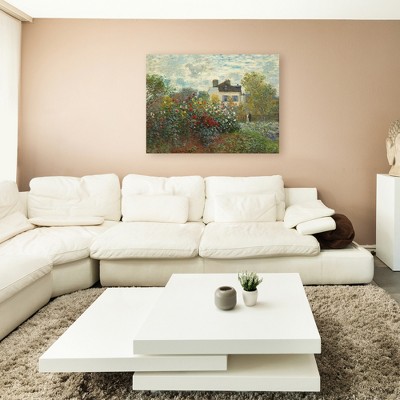 Claude Monet's The Artist's Garden in Argenteuil Canvas Art, 24x32 Inch