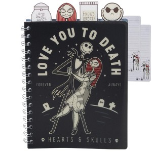 Nightmare Before Christmas Tab Journal Notebook, Spiral Bound, 96 Lined Pages, 7 x 8 inches, Black - 1 of 4