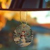 Lomsoe Winter Christmas Snowman Ceramic Ornament Gifts Rustic Winter Christmas Decorative Hanging Ornaments for Xmas Tree Snowman Xmas Tree Decor - 4 of 4