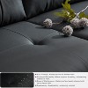 TYBOATLE 61" Faux Leather Loveseat Sofa, Mid-Century Modern Tufted Couch for Small Spaces, Comfy 2-Seater for Living Room, Bedroom, Office - 4 of 4