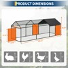 Metal Chicken Coop with Waterproof and Anti-UV Cover, 160" x40" x40" Walk in Poultry Cage for Rabbit Duck Goose Chicken - 3 of 4