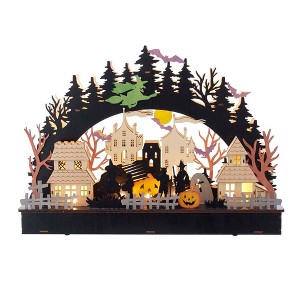 Kurt Adler Battery-Operated Lighted LED Wooden Halloween Village House - 1 of 1