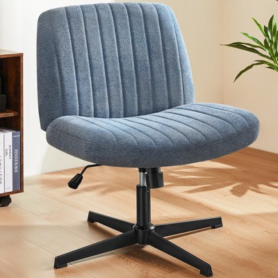 Vatros Cross-Legged Office Desk Chair,No Wheels Armless Swivel Home Office Chair