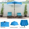 Nature Spring 9-ft Easy Crank Half Patio Umbrella - Small Canopy for Balcony, Table, or Deck - 3 of 4