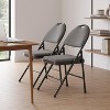 4 Pack Fabric Padded Folding Chairs, Commercial Metal Folding Chair with Padded Back, 350 Lbs Weight Capacity Comfortable Foldable Chair for Indoor - 2 of 4