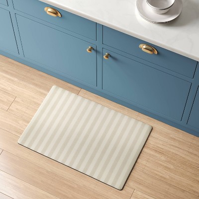 1'8x2'6 Low Profile Kitchen Mat Oatmeal Striped - Room Essentials™