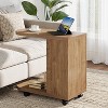 Tribesigns C Shaped Sofa Side Table, Mobile End Table with Storage for Living Room, Bedroom - 3 of 4