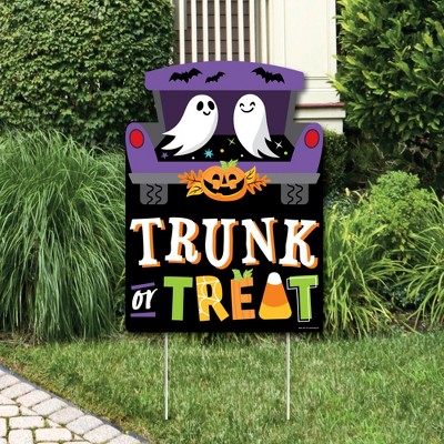 Big Dot of Happiness Trunk or Treat - Party Decorations - Halloween Car Parade Party Welcome Yard Sign