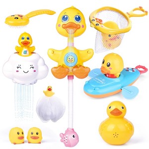 Fun Little Toys 9 PCS Duck Waterfall Station Set - 1 of 4