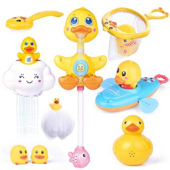 Fun Little Toys Duck Waterfall Station Set, 9 pcs