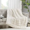 Gracie Mills Ashlee Modern Solid Ruched Fur Throw Blanket - 2 of 4