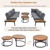 6-Piece Outdoor Sectional Sofa Set with Nesting Coffee Tables & Cushions – Comfortable Patio Furniture for Garden, Porch, and Poolside - 3 of 4