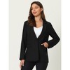 Hobemty Women's Long Sleeve 1 Button Notch Lapel Collar Blazer - 4 of 4