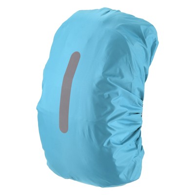 Unique Bargains Waterproof Backpack Rain Cover with a Vertical Reflective Strap for Hiking/Biking 1 Pc