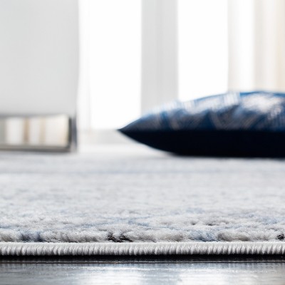 Amelia 6' x 9' Grey and Light Blue Hand-Knotted Reversible Rug
