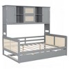 KIGFTSOD Wooden Daybed With Twin Size Trundle, and All-in-One Cabinet and Shelf - 4 of 4