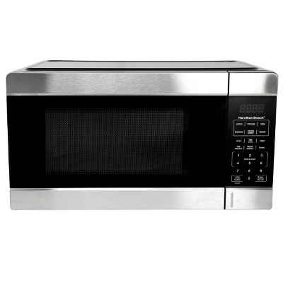 Hamilton Beach 1.1 cu. ft. Countertop Microwave Oven, 1000 Watts, White  Stainless Steel