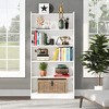 NicBex Wood Bookshelf with Storage Display Shelves Bookcases for Living Room Home Office - 2 of 4