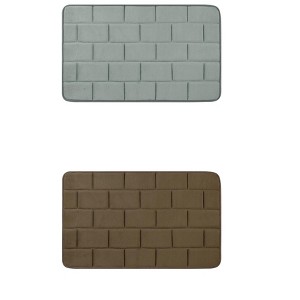 Unique Bargains Memory Foam Absorbent Non-Slip Dry Fast Bath Mats for Bathroom Floor 2 Pcs - 1 of 4