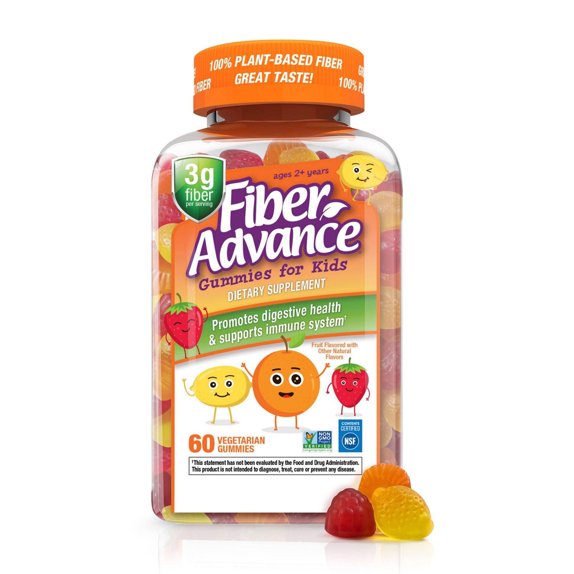 Fiber Advance Kids' Fiber Supplement Gummies - 60ct