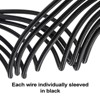 SilverStone Technology  SST-PP07E-MBB 24pin black sleeve extension cable 18AWG black cable comb x 4 - 2 of 4