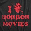 Womens I Heart Horror Movies T Shirt Funny Bloody Scary Movie Lovers Tee For Ladies - Crazy Dog Women's T Shirt - image 2 of 4