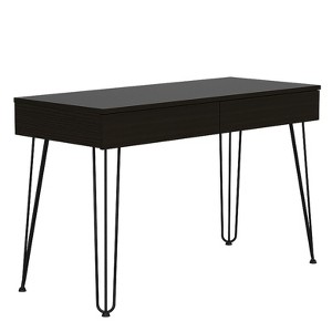 Depot E-Shop Writing Desk with 2-Drawers and Hairpin Legs - 1 of 4