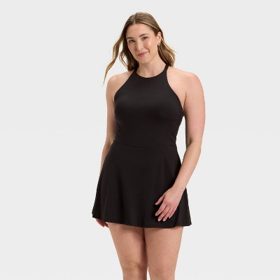 All In Motion Tennis Dress Women's High Neck Knit Active Dress - All In  Motion - Built-In Shorts & Shelf Bra High Neck Active Dress