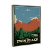 Stupell Industries Visit Twin Peaks Mountain Landscape Black Floater Framed Canvas Wall Art - 3 of 4