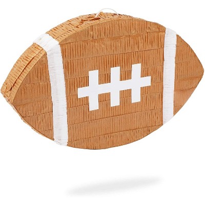 Football Pinata for Kids Sports Theme Birthday Party Decorations, Small 16.5" x 10"