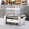Winado 11 Rollers 2,000W 110V 30 Hot Dog Roller Grill with Cover and Bun Warmer - 2 of 4