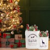 AuldHome Christmas Greenery Buckets, 2pc Set; Large/Small Black & White Holiday Farmhouse Style Metal Pails - 4 of 4