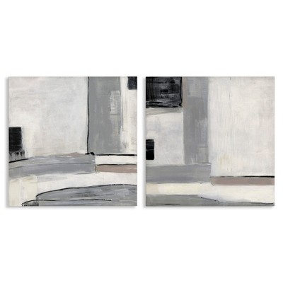 Stupell Industries Industrial Abstract Grey Geometric, 17" x 17"
