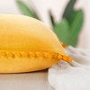 PiccoCasa Velvet Pillow Covers Pom Throw Cover Square Cushion Covers 2Pcs - 4 of 4
