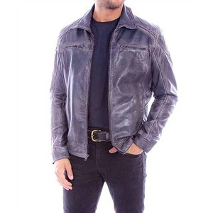Men's 's Washed Lamb Leather Jacket - Scully - 1 of 2