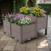 ORRD 31.5"x31.5"x19.6" Polypropylene Raised Garden Bed Drain Outlet, Heat & Frost Resistant 440lb Capacity, for Veggies/Flowers/Herbs - 2 of 4