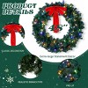 Syemin Wreaths 46in Christmas Wreath Artificial Xmas Wreath 450 PVC Tips for Front Door Gate Wall Xmas Party Decorations, Green, 5"*48"*48" - 2 of 4