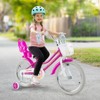 Safstar 18 Inch Kids Bike with Training Wheels, Doll Seat, Basket, Streamers, Hand Brake, Coaster Brake, Height Adjustable Seat & Handlebar - 3 of 4